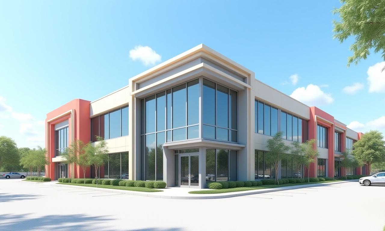 美しくリフォームされたモダンな商業施設のファサード